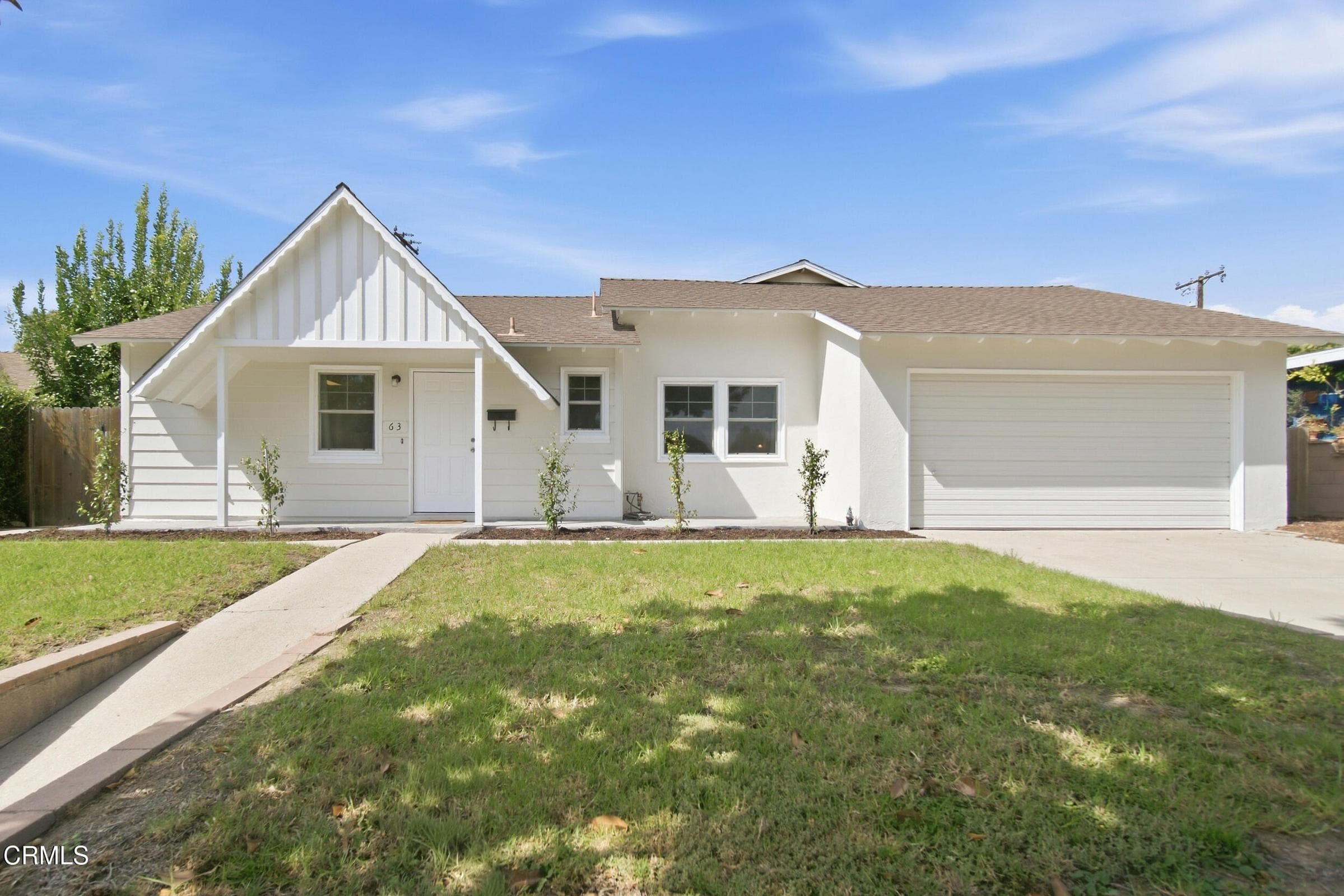 Single-story home at 63 Madera Ave in Ventura, with a front lawn, entry walkway, and attached garage.