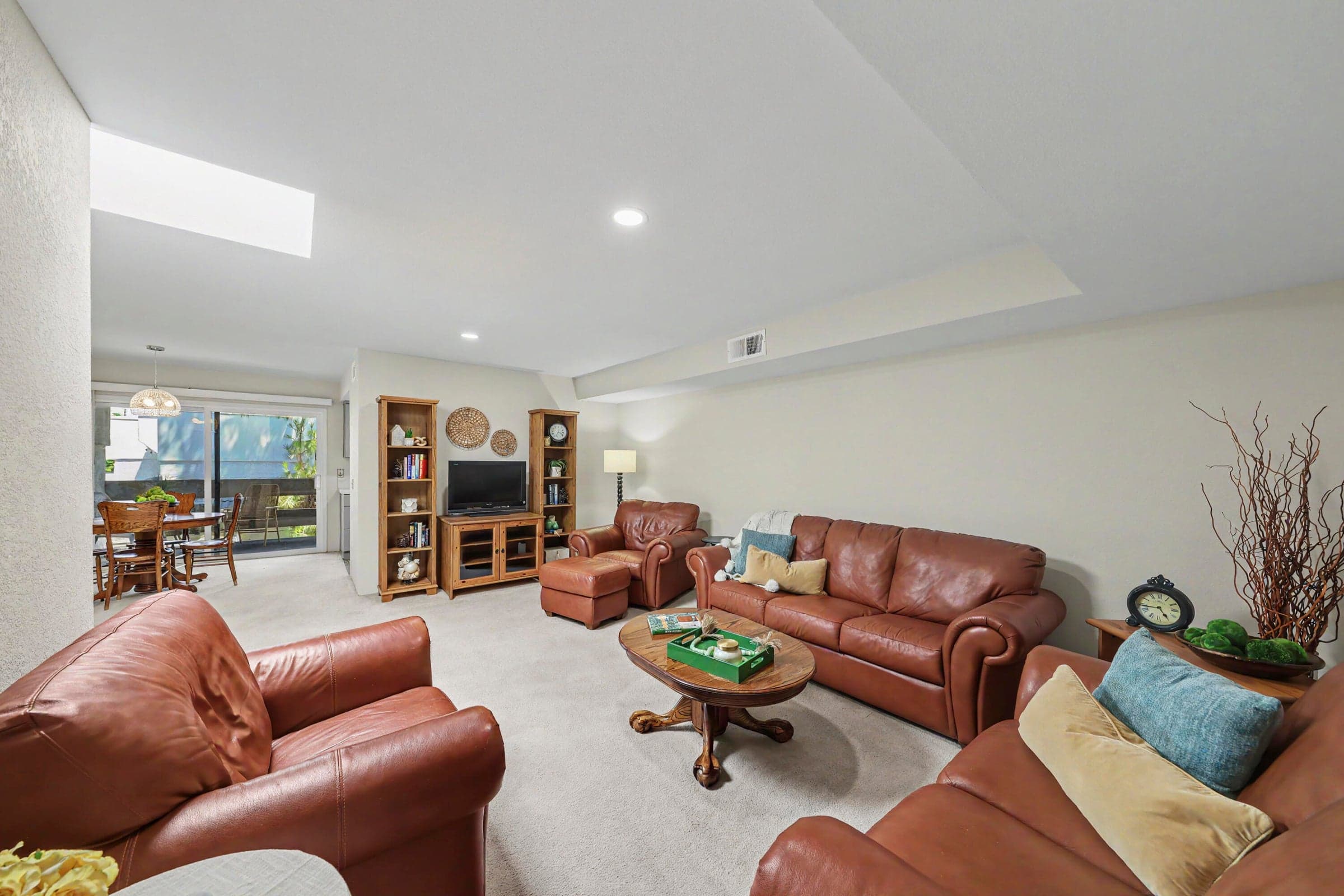 Large Living Room with sliding door out to your private balcony