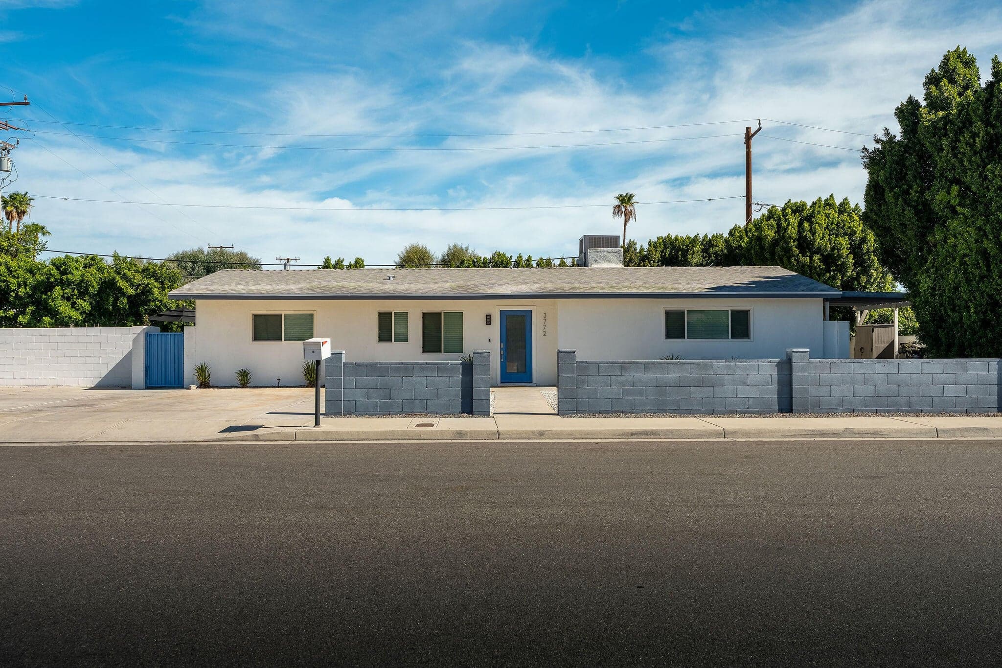 Front of home showing carport to the right