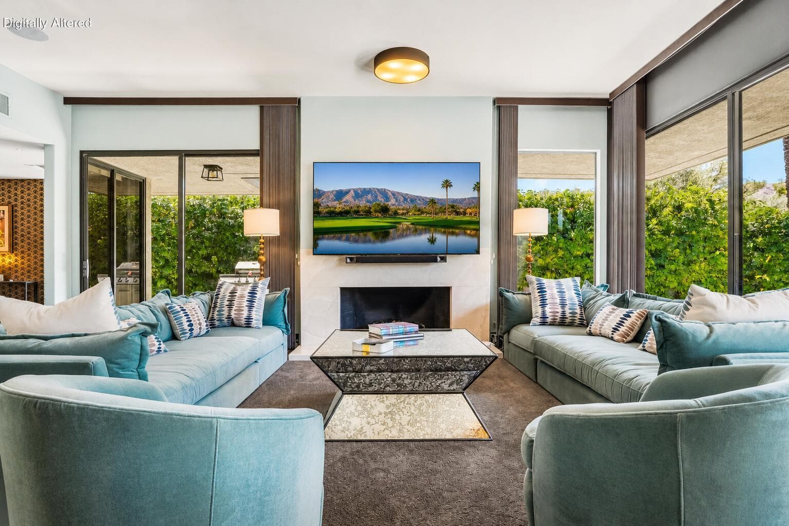 Virtually Staged Living Room